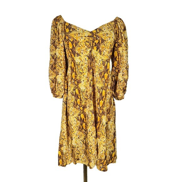 Revolve FAITHFULL THE‎ BRAND Colorful Peasant Smocked Mini Dress UK10 US6 IT42 M - Picture 11 of 11